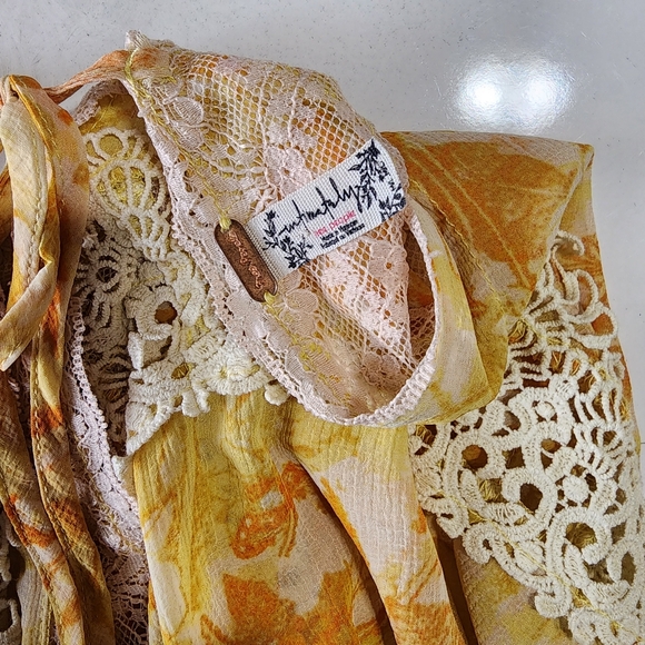 Free people lost in love golden yellow kimono - Picture 12 of 16